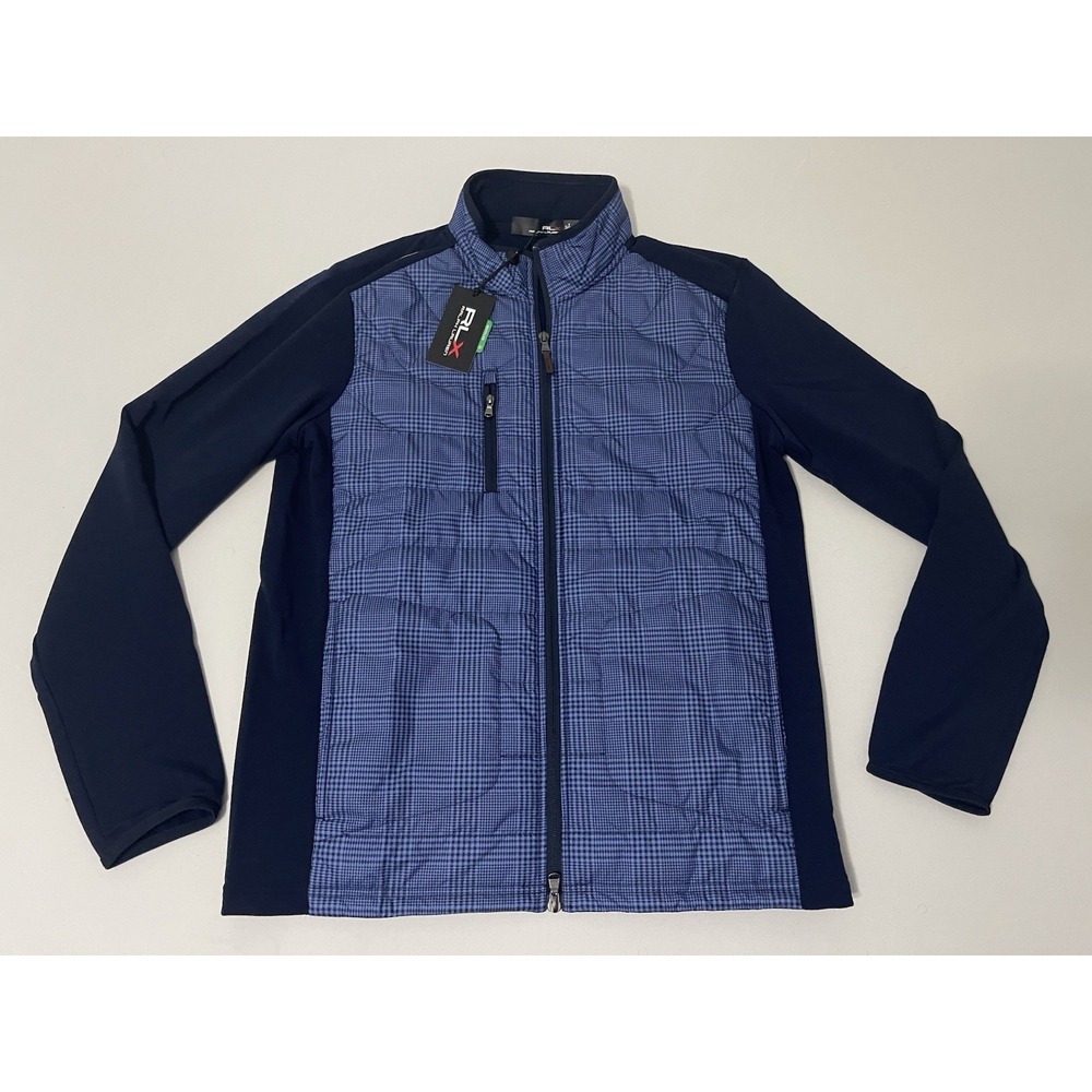 RLX Ralph Lauren Wool Blend‎ Full Zip Blue Hybrid Golf Jacket Men's M NWT